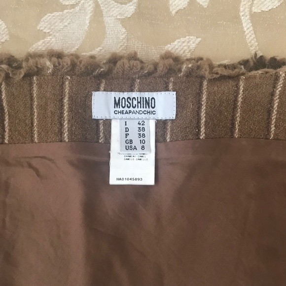 ❤️MOSCHINO❤️ Camel Wool Skirt Italy - Picture 3 of 5